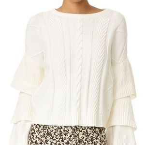 Endless Rose Tiered Sleeve Sweater - Off White